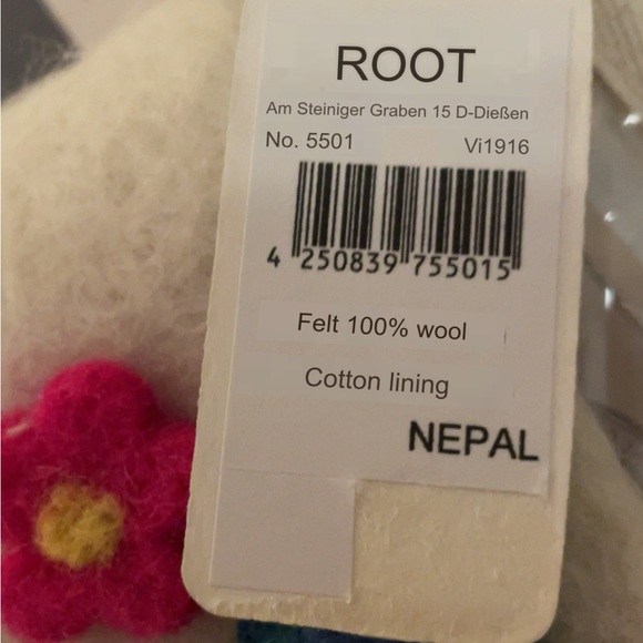 New NEPAL Fair Trade Felted Wool Bird Motif Flower Tiny Purse White Pink Blue - Picture 12 of 12